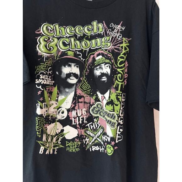 Cheech & Chong Black Graphic Tee | XXL | MAD Engine NWOT - Picture 7 of 12